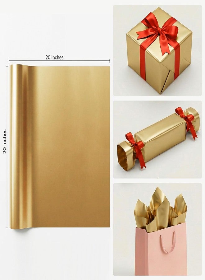 Ueerdand Gold Tissue Paper for Gift Bags 36 Sheets 20 x 20 Inches - Recyclable Wrapping Paper for Weddings, Birthdays, Party & Festival Decorations DIY Craft Supplies - Image 2